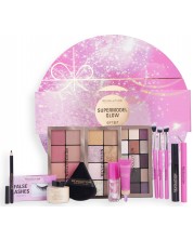 Makeup Revolution Подаръчен комплект Super Model Glow, 14 части -1