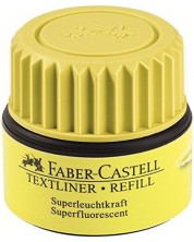 Мастило за текст маркер Faber-Castell - Жълто, 25 ml