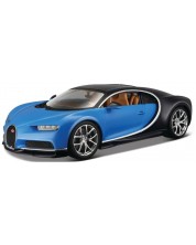 Метална кола Welly - Bugatti Chiron, 1:24, синя