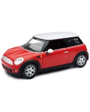 Метален автомобил Newray - Mini Cooper, 1:24, червен -1