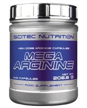 Mega Arginine, 1300 mg, 140 капсули, Scitec Nutrition -1