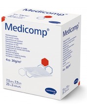 Medicomp Компреси от нетъкан текстил, стерилни, 7.5 x 7.5 cm, 25 x 2 броя, Hartmann -1