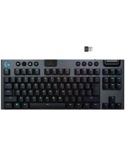 Механична клавиатура Logitech - G915 TKL, Clicky, RGB, черна