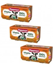 Месно пюре Plasmon - Телешко месо, 6+ м, 6 х 80 g  -1