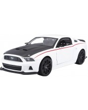 Метална кола Maisto Special Edition - Ford Mustang Street Racer 2014, бяла, 1:24 -1