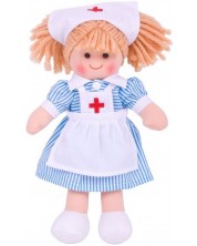 Мека кукла Bigjigs - Нанси, 28 cm -1