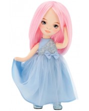 Мека кукла Orange Toys Sweet Sisters - Били със сатенена синя рокля, 32 cm -1