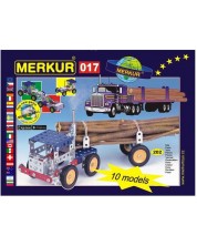 Метален конструктор 10 в 1 Merkur - Камиони, 202 части  -1