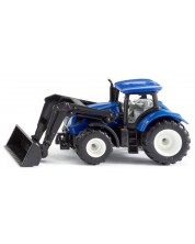 Метална играчка Siku - Трактор с предна лопата New Holland, син -1