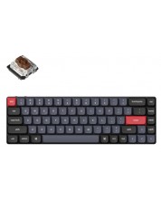 Механична клавиатура Keychron - K7 Pro, H-S, Gateron Brown, RGB, черна -1