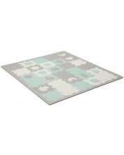 Меко килимче за игра KinderKraft - Luno Shapes, мента -1