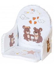 Мека подложка за дървено столче за хранене New Baby - Мечета -1