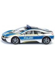 Метална полицейска количка Siku - BMW I8, с отварящи се нагоре врати, 1:50 -1