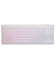 Mеханична клавиатура Ducky - One 3 Pure White TKL, Clear, RGB, бяла