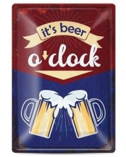 Метална табелка - it's beer o'clock