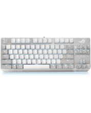 Механична клавиатура ASUS - ROG Strix Scope NX TKL, RGB, бяла/сива -1