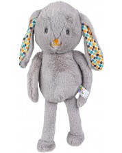 Мека играчка за гушкане Bali Bazoo - Bunny, сива -1