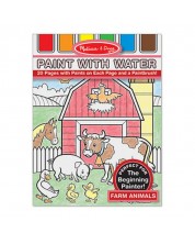 Детска книжка Melissa & Doug - Мога да рисувам с вода, ферма -1