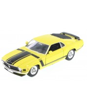 Метална кола Welly - Ford Mustang Boss, 1:24, жълта -1