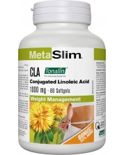 MetaSlim CLA Tonalin, 1000 mg, 80 софтгел капсули, Webber Naturals -1