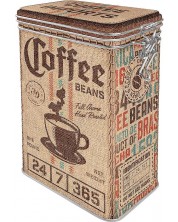 Метална кутия с клипс Nostalgic Art - Coffee Beans