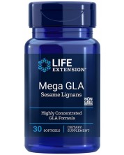 Mega GLA Sesame Lignans, 30 софтгел капсули, Life Extension -1