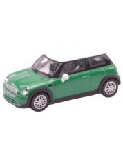 Метална количка Newray - Mini Cooper, зелена, 1:43 -1