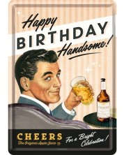 Метална картичка Nostalgic Art - Happy Birthday, Handsome