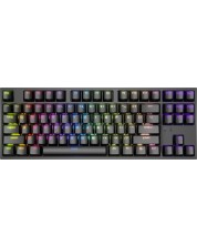Механична клавиатура Genesis - Thor 404 TKL, Gateron yellow pro, RGB, черна -1