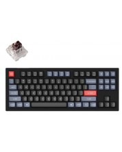 Механична клавиатура Keychron - V3 QMK, TKL, Carbon Black, Brown, RGB, черна