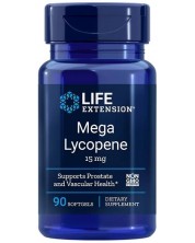 Mega Lycopene, 15 mg, 90 софтгел капсули, Life Extension -1