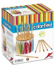 Мемори игра Cayro - Цветове, с 18 цветни пръчици -1