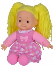 Мека кукла Simba Toys - Flower Dolly, с руса коса и розова рокля -1
