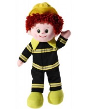 Mека кукла Heunec Poupetta - Пожарникар, 30 cm -1