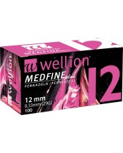 Medfine plus Игли за инсулинови писалки, 12 mm, 100 броя, Wellion