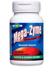 Mega-Zyme Pancreatic Enzymes, 100 таблетки, Nature's Way