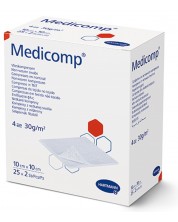 Medicomp Компреси от нетъкан текстил, стерилни, 10 x 10 cm, 25 x 2 броя, Hartmann -1