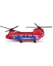 Метална играчка Siku - Транспортен хеликоптер, червен -1