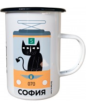 Метално канче Таралеж Art & Design - Трамвай „София 70“, 450 ml