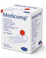 Medicomp Компреси от нетъкан текстил, стерилни, 5 x 5 cm, 25 x 2 броя, Hartmann -1