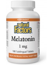 Melatonin, 1 mg, 180 сублингвални таблетки, Natural Factors