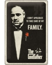 Метална табелка Nostalgic Art - The Godfather, I Don't Apologize -1