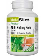 MetaSlim Phase 2 White Kidney Bean, 500 mg, 90 веге капсули, Webber Naturals -1