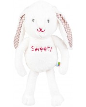 Мека играчка за гушкане Bali Bazoo - Bunny, бяла -1