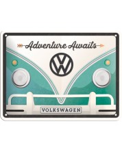 Метална табелка Nostalgic Art VW - Adventure Awaits -1