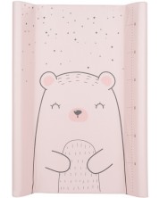 Мека подложка за повиване KikkaBoo - Bear with me, Pink, 80 x 50 cm -1