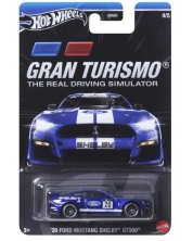 Метална количка Hot Wheels - Gran Turismo, 20 Ford Mustang Shelby GT500, 1:64