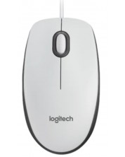 Мишка Logitech - M100, оптична, бяла -1