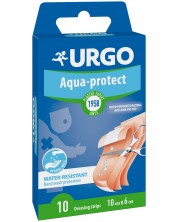 Aqua-protect Миещи се пластири, лента, 10 x 6 cm, 10 броя, Urgo