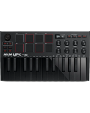 MIDI контролер-синтезатор Akai Professional - MPK Mini 3, черен